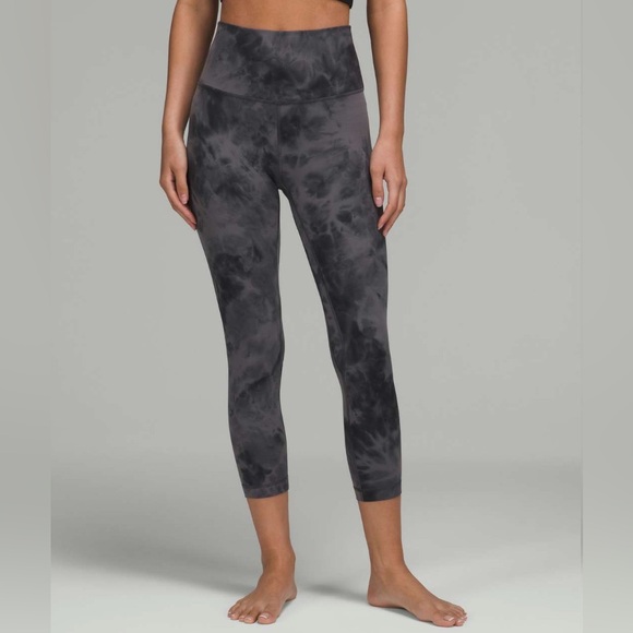 Lululemon Align High-Rise Crop 23" in Diamond Dye Pitch Grey Graphite Grey 4 - Picture 1 of 4